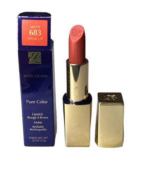 Estee Lauder Matte Lipstick 683 Speak Up - Full Size.  Pure Color Matte Lipstick ultra matt long-lasting lipstick.