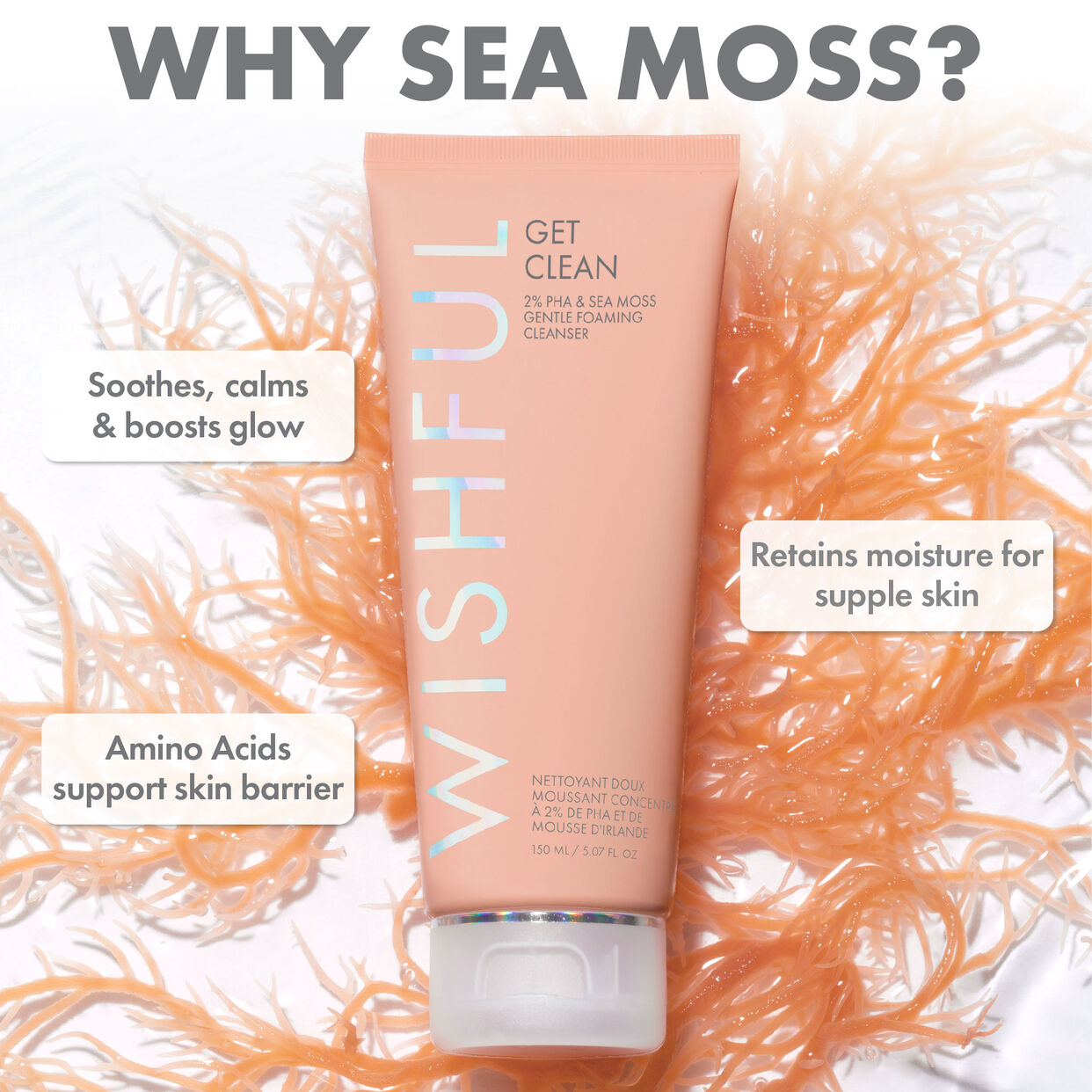 Get Clean 2% PHA & Sea Moss Gentle Foaming Cleanser.

150ml