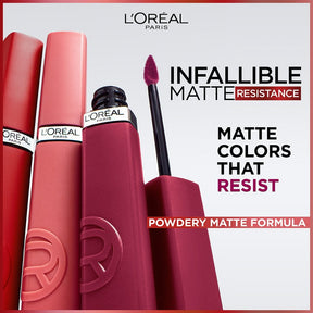 Infallible
MATTE RESISTANCE LIQUID LIPSTICK.