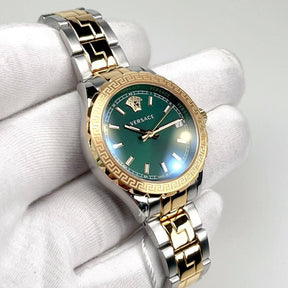 Versace V12050016 Hellenyium Two-Tone Green Ladies Watch