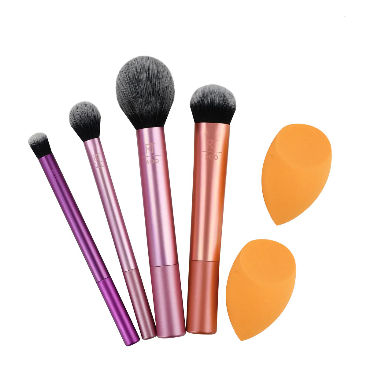 Real Techniques Everyday Essentials Makeup Brush Set with Bonus Miracle Complexion Sponge.