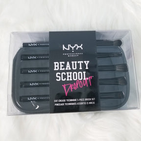 NYX Beauty School Dropout Cut Crease Technique 5 piece Brush Set (a $70 Value)