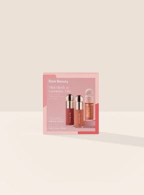 Rare Beauty Mini Blush & Luminize Trio.                    Best selling Soft Pinch Liquid Blush and Positive Light Liquid Luminizer in new and fan-favorite shades.