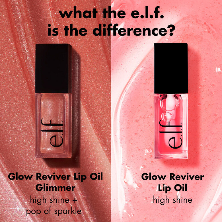 Glow Reviver Lip Oil Glimmer.         Ultra-glossy glimmer lip oil.