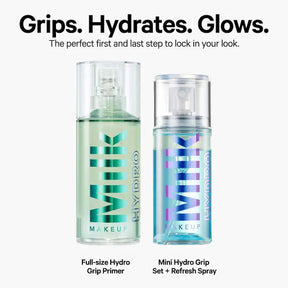 MILK MAKEUP Hydro Grip Primer + Dewy Setting Spray Makeup Set.