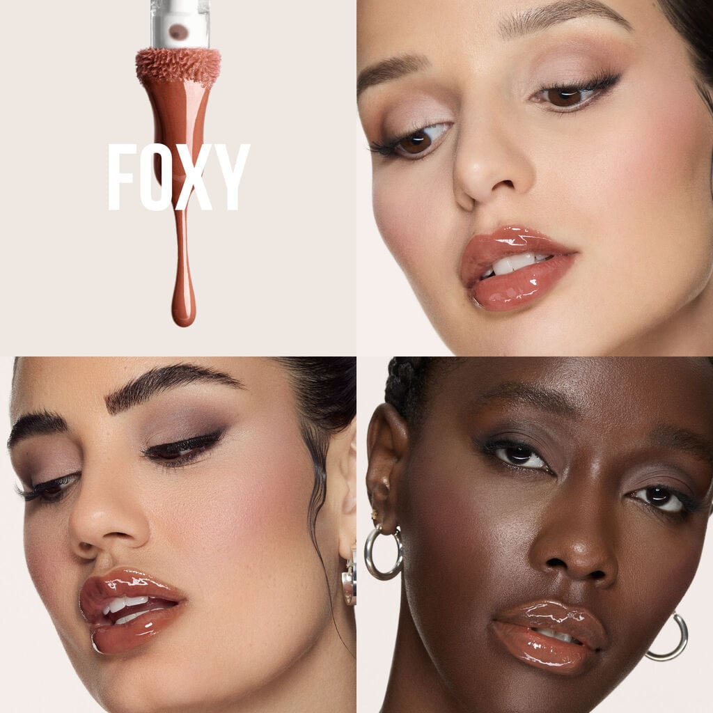 Huda Beauty FAUX FILLER Extra Shine Lip Gloss Foxy.