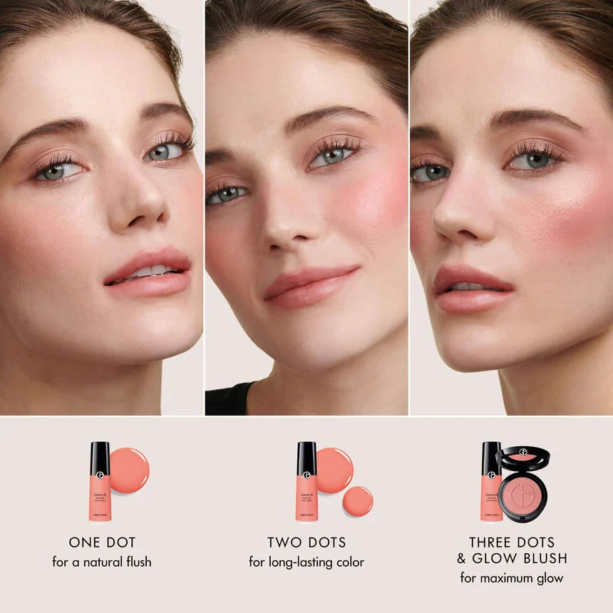 Luminous Silk Cheek Tint.
Up to 12h skin-fusing liquid blush for just-pinched cheeks.